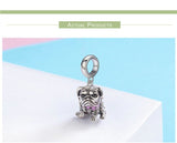 English Bulldog  Puppy Love, Genuine Brand New S925 Sterling Silver English Bulldog  Realistic Dangle Charm Fits all Charm Bracelets