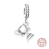 Trophy Charm, congratulations Sport prize Jewelry Gift, Friendship Gift 925 Sterling Silver, sports charm, graduation charm