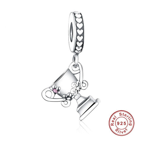 Trophy Charm, congratulations Sport prize Jewelry Gift, Friendship Gift 925 Sterling Silver, sports charm, graduation charm