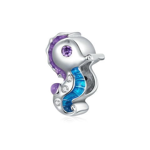 Sea Horse  charm Beach Sea charm European style Charm Sterling Silver Charm, Bracelet Necklace Charm, 925 Charm Seahorse charm