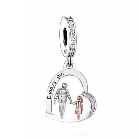 Loving Father Daughter Charms Bracelet, 925 Sterling Silver, Dad Daughter Jewelry Gift, Dad Daughter Keepsake, Daddy's Girl Gift