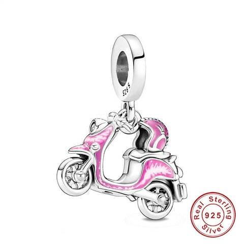 Vespa Charm, 925 Sterling Silver, Scooter Charm Pendant, Scooter Jewelry 925 Charm Gifts for her Motorbike charm  Motorcycles