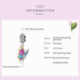 Sparkling Butterfly charm, Fits European style Charm 925 Sterling Silver Charm, Charm For Bracelet,