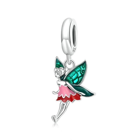 Magical Fairy Elf Charm European style Bracelets, 925 Sterling Silver, Fairy Elf Jewelry, Fairy Elf Necklace Pendant, Fantasy Jewelry Gift