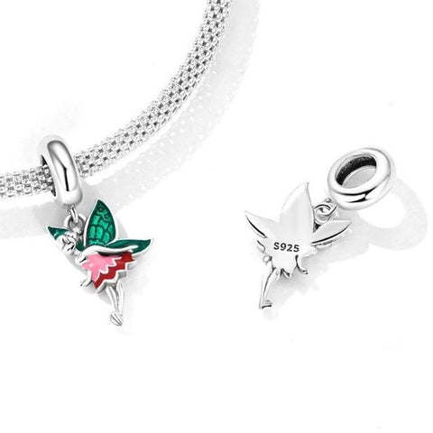 Magical Fairy Elf Charm European style Bracelets, 925 Sterling Silver, Fairy Elf Jewelry, Fairy Elf Necklace Pendant, Fantasy Jewelry Gift