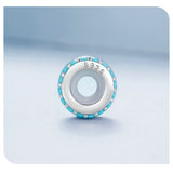 Double silicone Spacer 925 Silver Charm, Necklace Charm, 925 Charm, Gifts for her Spacer charm