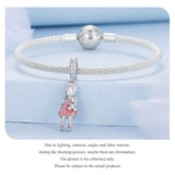 Lovely Girl charm 925 Silver Charm Necklace Charm, 925 Charm, Gifts for her, little girl charm Pendant Charm