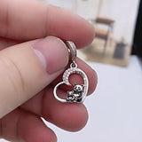 I Love You Forever Mom And Baby Panda Charm, 925 Sterling Silver, Panda Jewelry, Panda Gift, New Mom Gift, Mother and Child Jewelry Gift