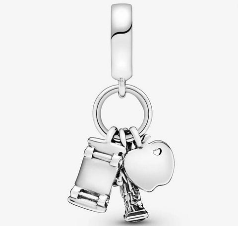 USA Dangle Statue of Liberty NY 925 Silver Charm Fits European Bracelet, Necklace charm925 Charm, Gifts for her Big Apple