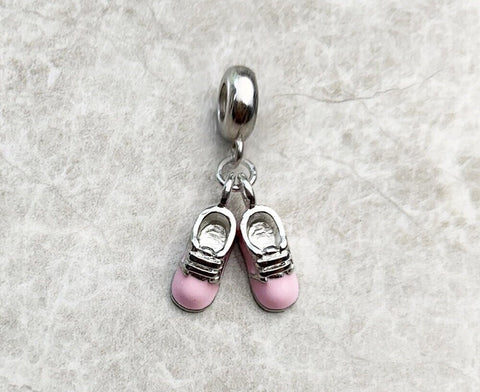 New Baby Girl Mini Cute Baby Shoes Charm-Baby Gift Gift-Baby Charm, Baby shoe Charm-Expecting Mom Gift