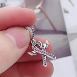 Pregnancy Loss Awareness Charm European style Bracelets, 925 Sterling Silver, Mommy of Angel Blue Ribbon Charm, Pregnancy Loss Gift