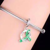 Mental Health Awareness Charm European style Bracelets, 925 Sterling Silver, Love Hope Strength  Gift Keepsake, Mental Health Jewelry