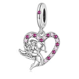 Romantic Cupid Arrow and Heart Charm, Cupid Arrow Charm, Cupid Heart Charm, Cupid Jewelry