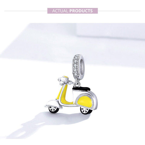 Vespa Fit Charm, 925 Sterling Silver, Scooter Charm Pendant, Scooter Jewelry 925 Charm Gifts for her Motorbike charm  Motorcycles