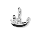 Venice Gondola Pendant Charm 925 Sterling Silver Fits European Bracelets Lobster Claw Italy Travel Vacation Jewelry Venice Italy Keepsake