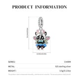 Panda Series Butterfly Fairy Magic 925 Silver Charm European style Bracelet, Necklace Charm Gifts for her Panda Charm