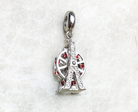 Ferris Wheel Charm 925 Silver Charm European style Bracelet Necklace Charm, Gifts for her, Fun Fair Charm