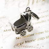 New Baby Carriage Pram Charm-Baby Gift Gift-Baby Carriage Charm, Stroller Charm-Expecting Mom Gift