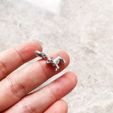 Dog Charm,Puppy charm, puppy pendant, 925 Sterling Silver Pendant fits Charm Bracelets & Necklaces