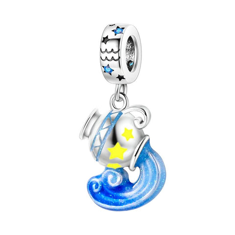 Aquarius Constellation Birth month Charms Constellation month Multi Color Silver Birth Month Cute Charm  Fluorescent Charm