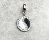 Yin and Yang Charm , 925 Sterling Silver, Religious Jewelry, Yin and Yang Gift Keepsake Harmony Charm