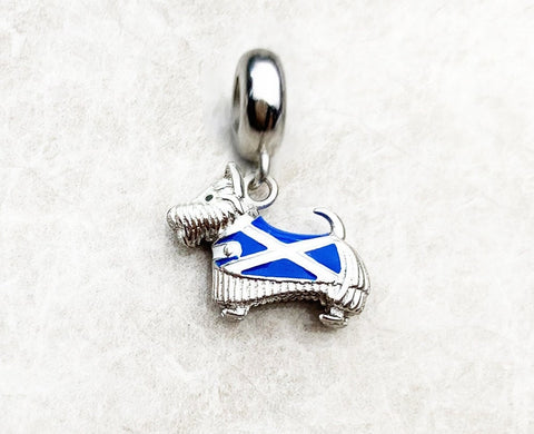 Scotish terrier  Dog Pet Scottish flag  Jewelry, Dog Lover, Dog Charm,European style Bracelets Scotty Dog Scotland Animal Pendant Charms