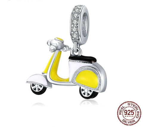 Vespa Fit Charm, 925 Sterling Silver, Scooter Charm Pendant, Scooter Jewelry 925 Charm Gifts for her Motorbike charm  Motorcycles