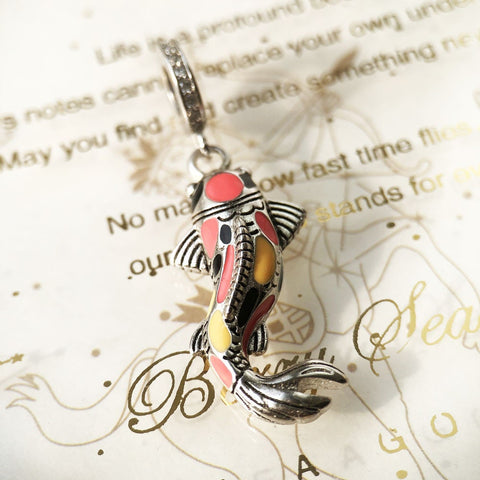 Koi Carp charm, Genuine Brand New S925 Sterling Silver Symbol of luck, Prosperity and Good Fortune 925 Sterling Silver Fits all Bracelets