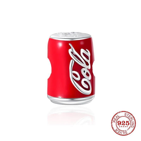 Coke Cola can Charm Fun Style Charms 925 Sterling Silver, Bracelet charm, necklace charm