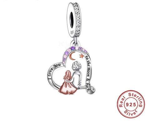 Grandma I Love You Charm European style, 925 Sterling Silver, Grandma Granddaughter Jewelry, Grandma Gift, Granny Birthday, Granny charm