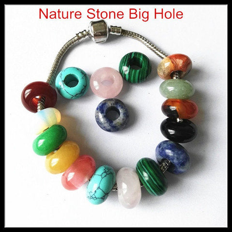 Natural Aventurine Charm Mineral Stone Crystal European style Bracelet charm , Necklace Charm, Gifts for her 1xSpacer charm 12x10mm 5mm