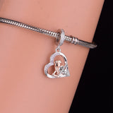 Girl Playing Violin Charm Fit Bracelet, 925 Sterling Silver Music Jewelry Keepsake Gift-Violin Teacher Gift