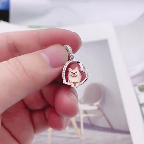 Pomeranian - Puppy Love, Genuine Brand New S925 Sterling Silver I Love You Forever Dangle Charm - Fits all Charm Bracelets