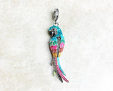 Parrot Pendant Charm Ring  925 Sterling Silver Pendant fits European Style, Charm Bracelet & Necklaces