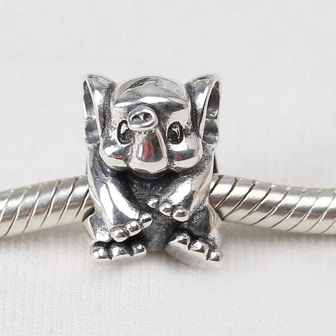 Vintage Elephant Charm pendant  solid 925 sterling Silver Charm Bracelet Necklace Elephant Jewelry, Elephant Lover Gift