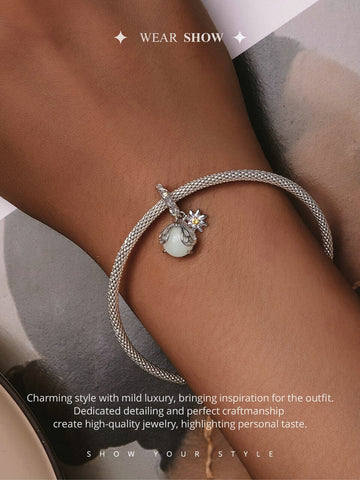 Luminous Insect Charm Bead Glow-in-the-dark Firefly 925 Silver Charm European style Bracelet, Necklace Charm, Gifts Bug Charm