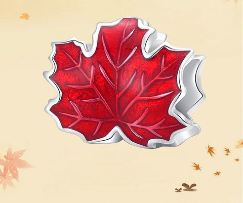 Canadian charm, Autumn Charm Maple leaf  Charm 925 Sterling Silver, Canada Travel Vacation Jewelry,  Canada Souvenir Keepsake