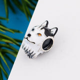 Heterochromia Husky Dog  Puppy Love, Genuine Brand New S925 Sterling Silver Husky  Realistic  Charm Fits all Charm Bracelets