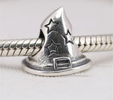 Magical Wizard Witch Hat Charm European style Bracelets, 925 Sterling Silver, Wizard Jewelry, Wizard Necklace Pendant, Fantasy Jewelry Gift