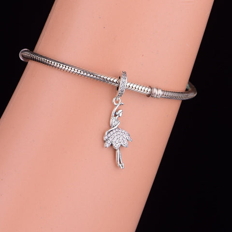 Ballet Dance Charm Fits European Bracelets, Ballet Dance Jewelry, Ballet Dancer Gift, Ballet Teacher Gift, Ballet Necklace Pendant