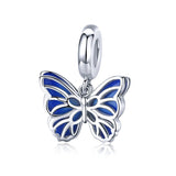 Sparkling Butterfly charm, Fits European style Charm 925 Sterling Silver Charm, Charm For Bracelet,