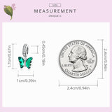 Green Butterfly Charms European style Bracelets,925 Sterling Silver, Butterfly Necklace Pendant, Butterfly Jewelry, Butterfly  Gift