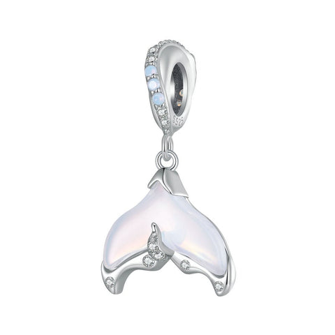 Whale Tail  Ocean Dangle Charm 925 Silver Charm European style Bracelet Necklace Whale Charm, Dolphin Charm