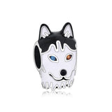 Heterochromia Husky Dog  Puppy Love, Genuine Brand New S925 Sterling Silver Husky  Realistic  Charm Fits all Charm Bracelets