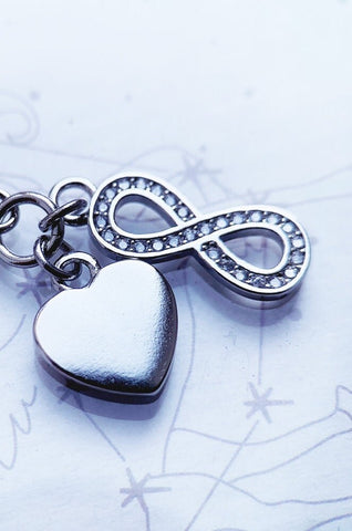 Infinity Charm Infinity  heart Charm 925 Silver Charm European style Bracelet, Necklace charm