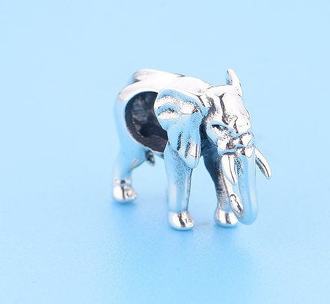 African Elephant Charm 925 sterling Silver Charm Bracelet Necklace Elephant Jewelry, Elephant Lover, South Africa Big 5