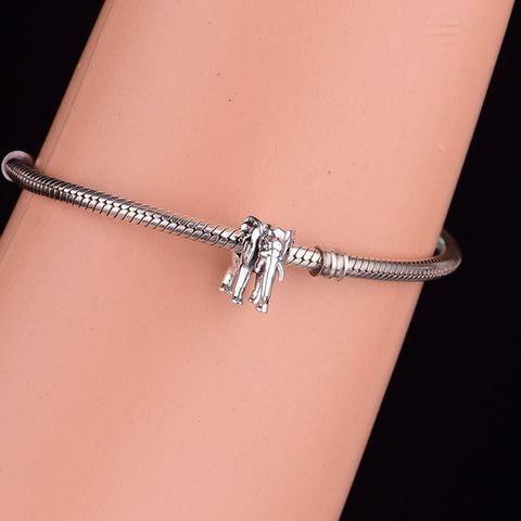 African Elephant Charm 925 sterling Silver Charm Bracelet Necklace Elephant Jewelry, Elephant Lover, South Africa Big 5