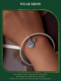 Snowflake charm Glow in the Dark Charm European style Bracelet, 925 Sterling Silver,  snowflake Keepsake, Christmas Charm