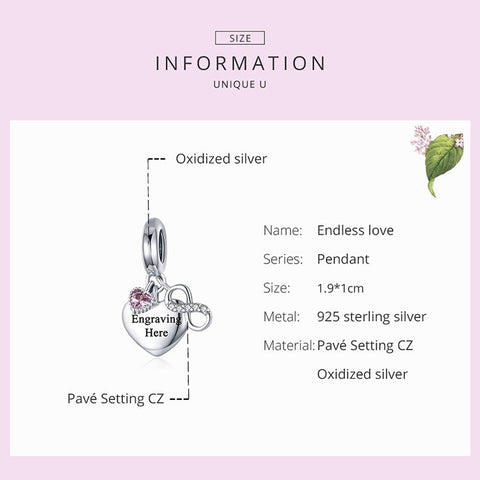 Engraved "Happy 21st Birthday", 21st Birthday charm 925 Sterling Silver Landmark Birthday Fits all Charm Bracelets Heart charm