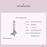 Butterfly Pendent Dangle Charm 925 Silver Charm European style Bracelet, Necklace charm, 925 Charm Gifts for her